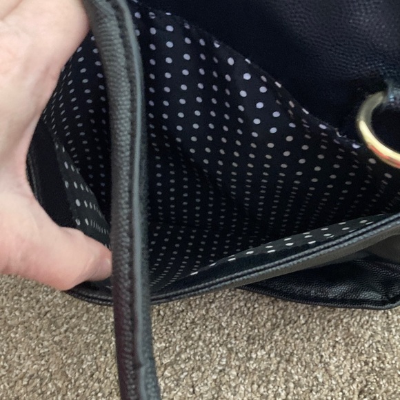 Lulu Guinness Black Purse with Gold Accents - Picture 3 of 11